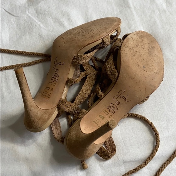 Joie lace up braided tie heels sz 39 EU - 9 US - Picture 5 of 8
